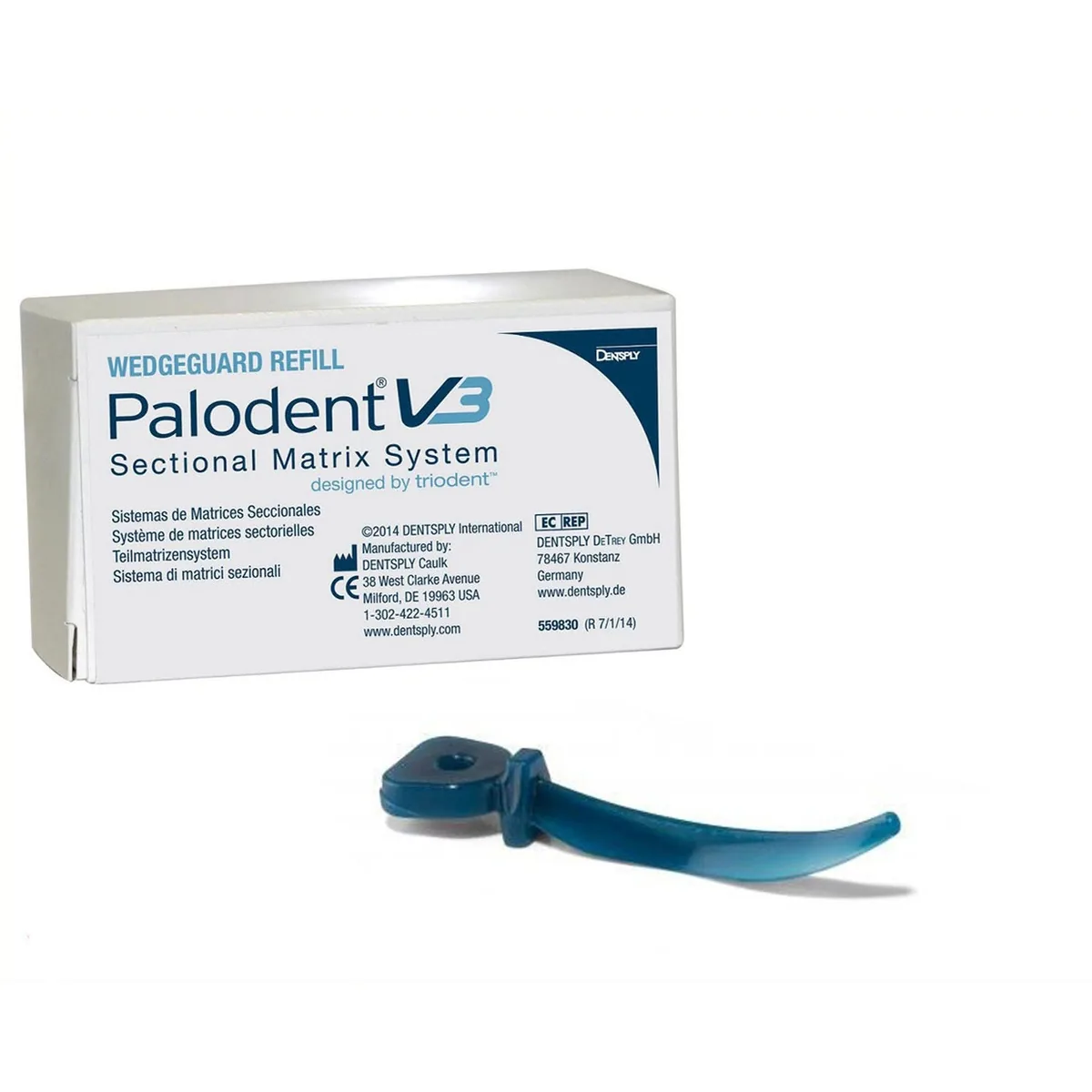Palodent V3 Wedges, Палодент V3 клини 100шт., сині малі (Dentsply Sirona) Матрична система Palodent
