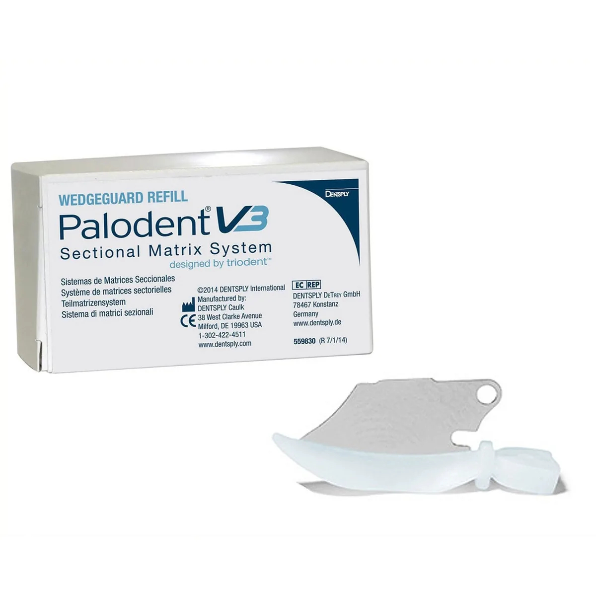 Palodent V3 Wedges Guard 50pcs, Палодент клини з захисним бар'єром 50шт., білі, великі (Dentsply Sirona)