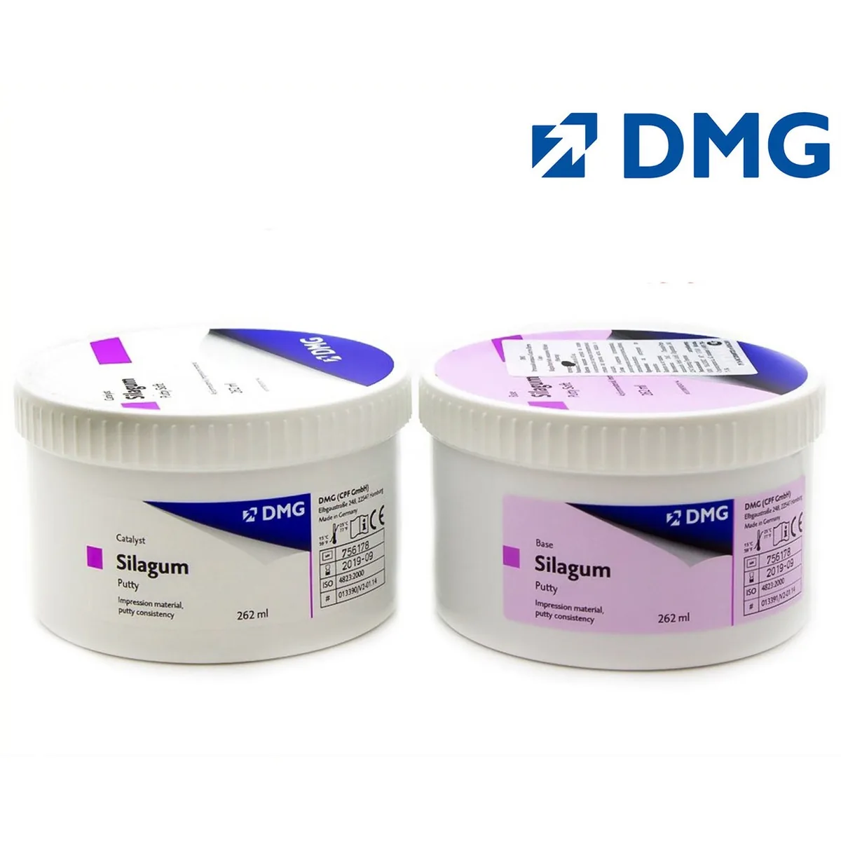 Silagum Putty Standart (Силагум Путті) база + каталізатор 2 х 262 гр. - А-силікон оттискная маса (DMG)