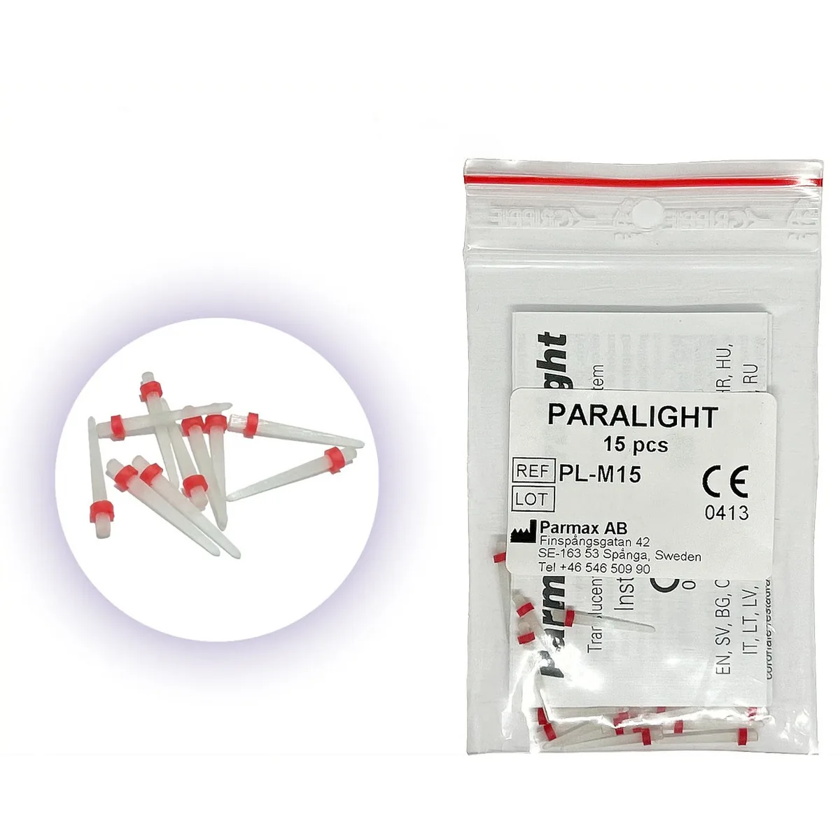 Paralight, Паралайт, розмір: M, 15 шт - штифти скловолоконні (PARMAX)