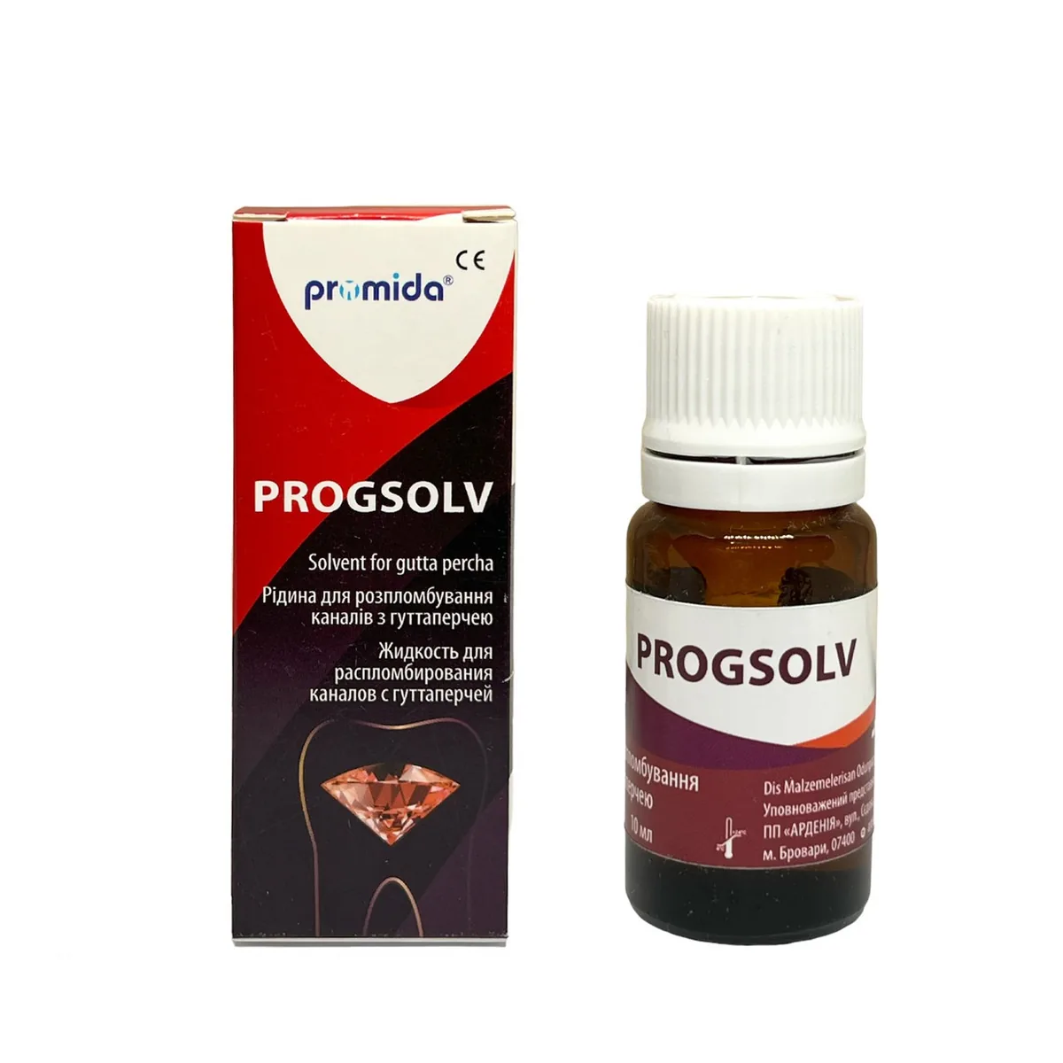 Progsolv, Прогсольв 10мл. рідина для розпломбування каналів з гуттаперчею (PROMIDA)