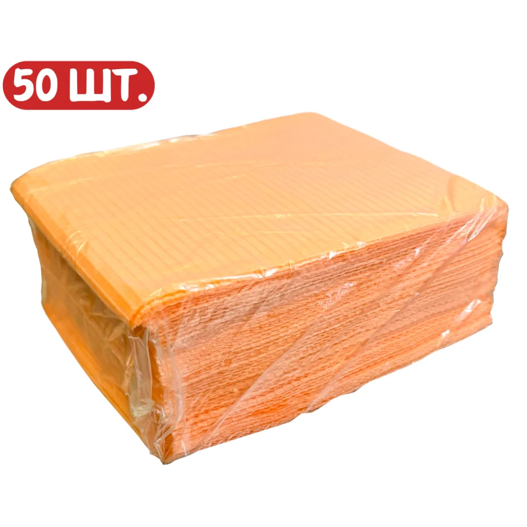 Нагрудні серветки, Нагрудники стоматологічні, Упаковка 50 шт - Колір: Персик