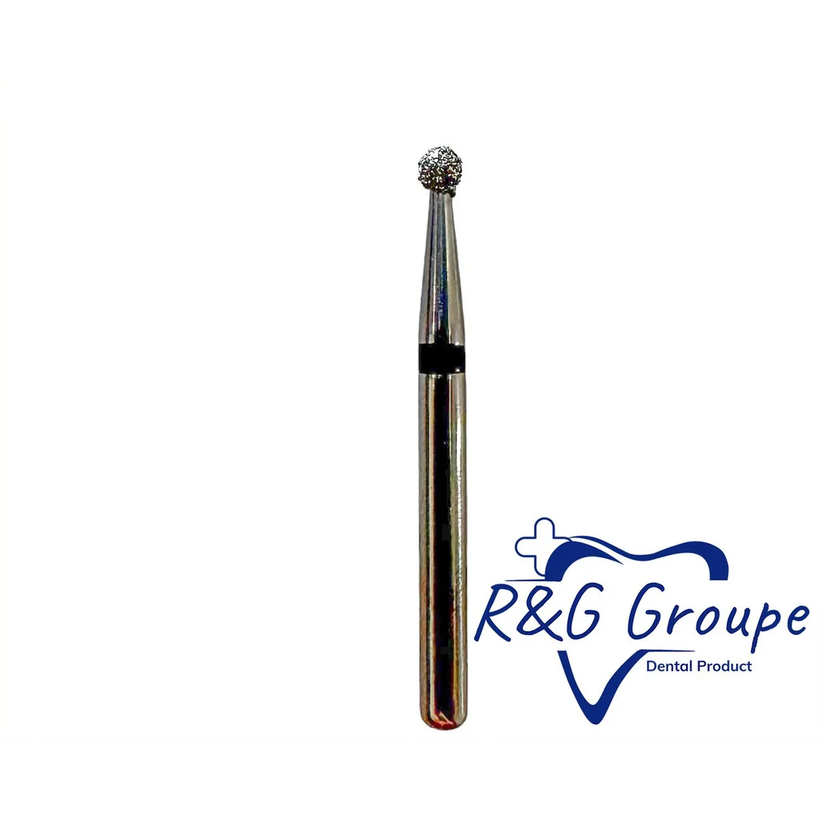Бор алмазний, 801-014 H STD чорна кулька на короткій ніжці (R&G Groupe France)