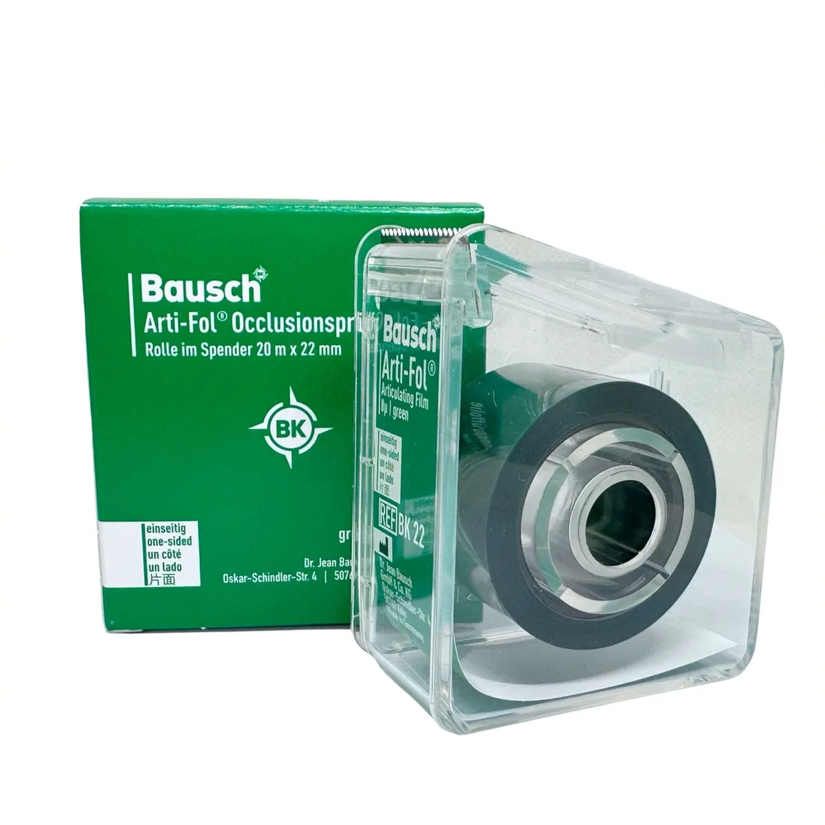 Артикуляційна папір Бауш BK22, 8 мкм, зелена, Articulating paper BK 22 (Bausch)