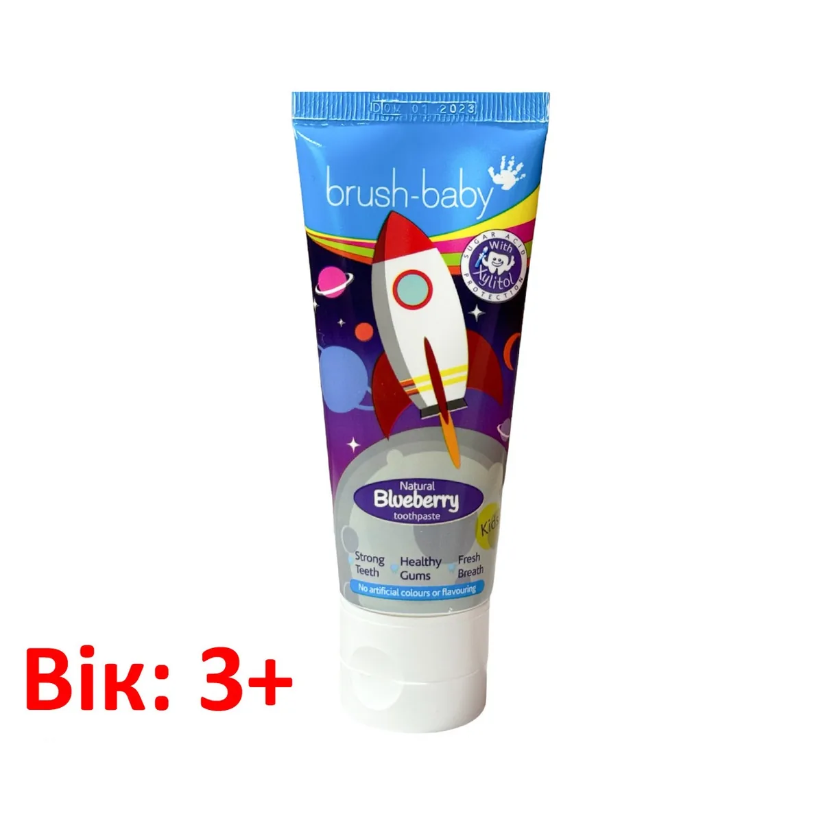 Дитяча паста Brush Baby з Ксилитолом від 3 років, 50 мл, смак: чорника (Brushbaby Ltd)