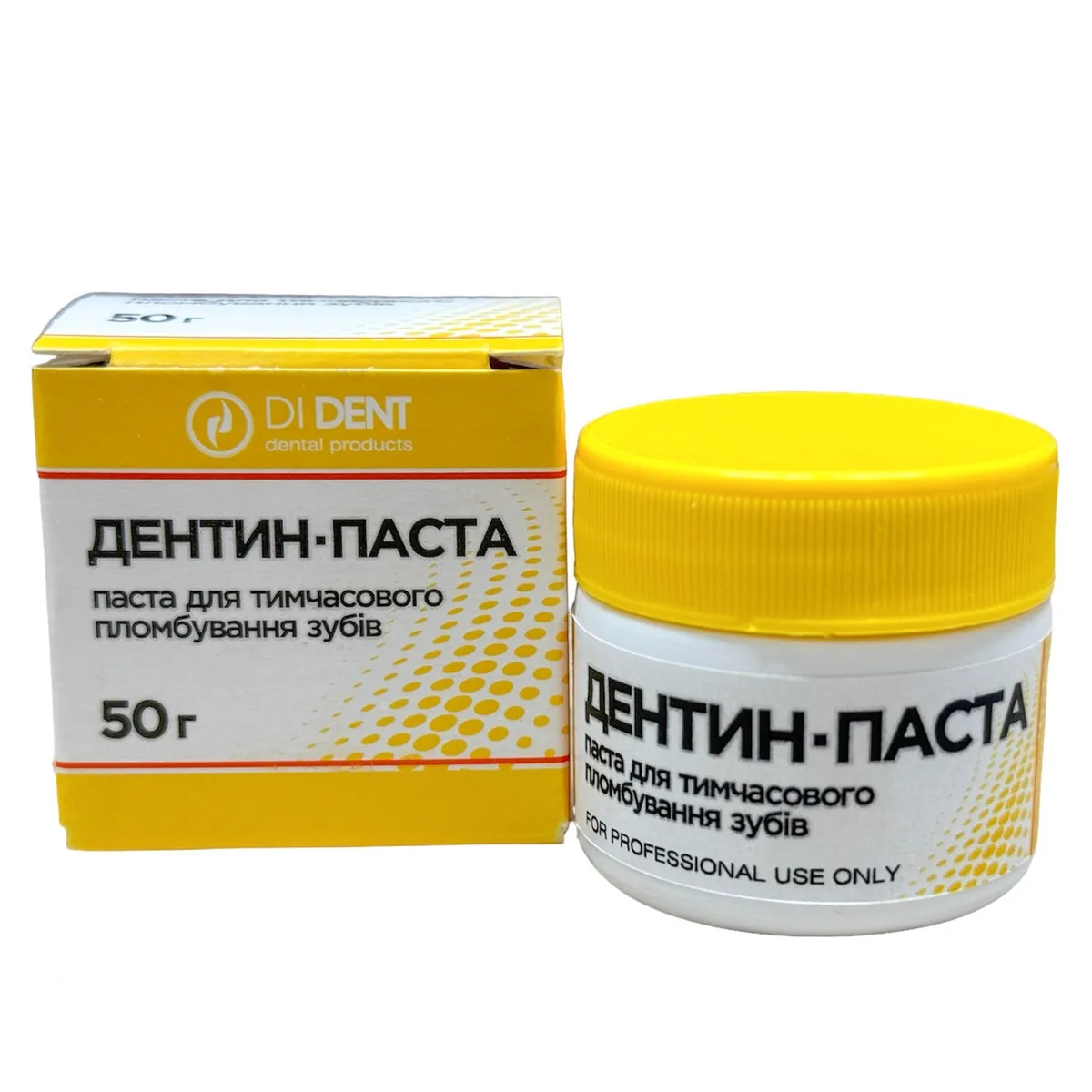 Дентин паста 50г - безевгенольний цинк-сульфатний цемент (DiDent)