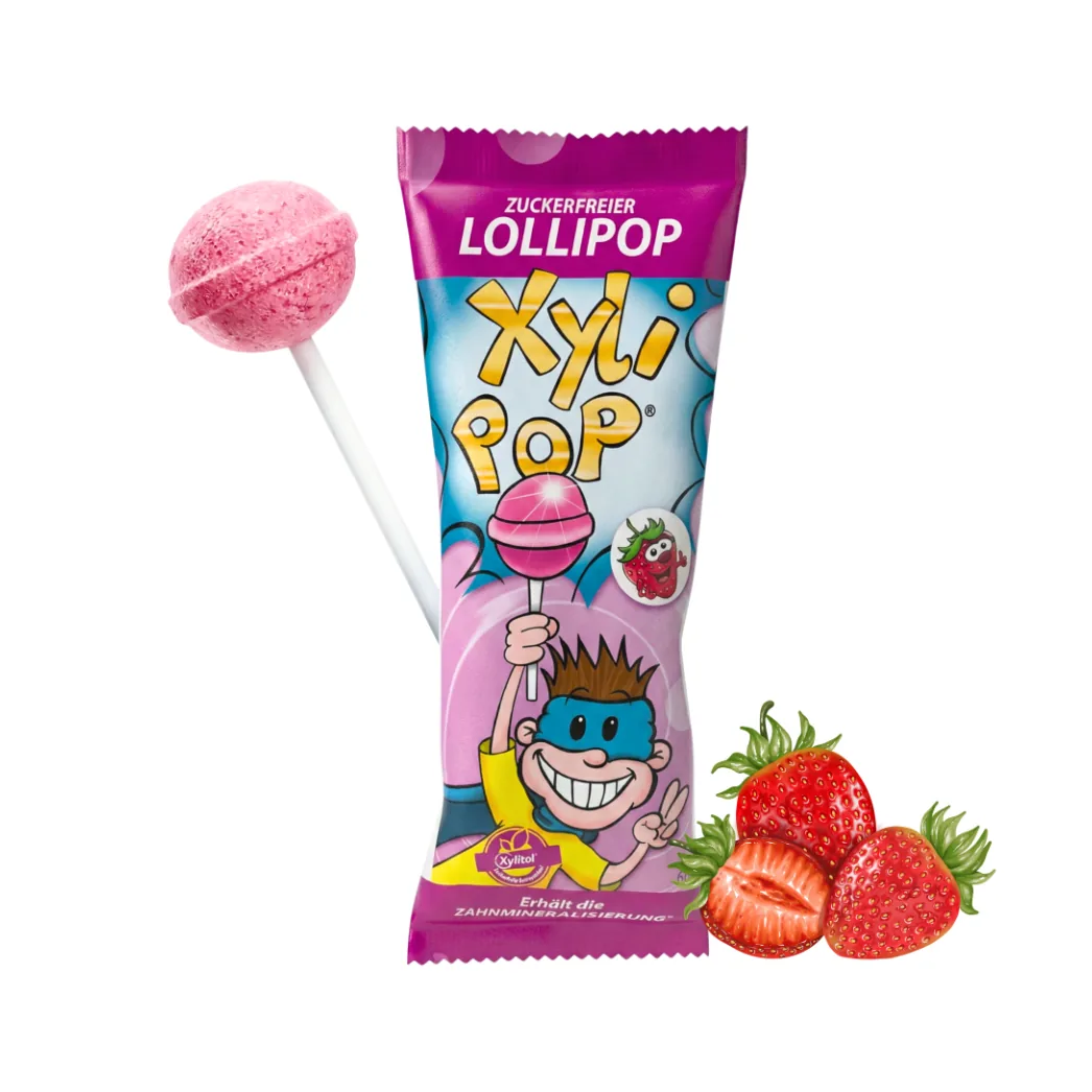 XyliPOP Lollipop - льодяник зі 100% ксилітом, полуниця (Hager&Werken)