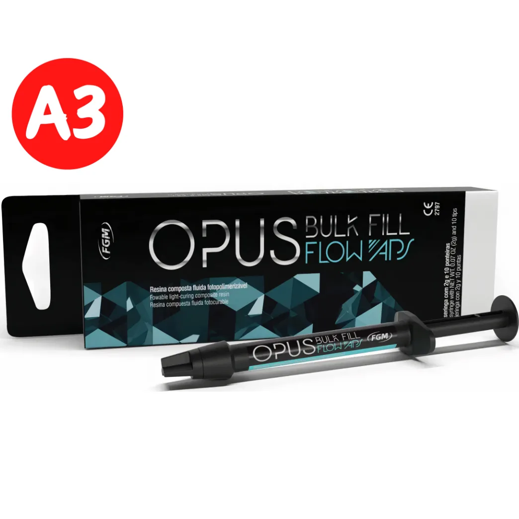OPUS BULK FILL FLOW (Опус Балк Філ флоу). Колір А3, антигравітаційний, текучий. світло. композит (FGM)