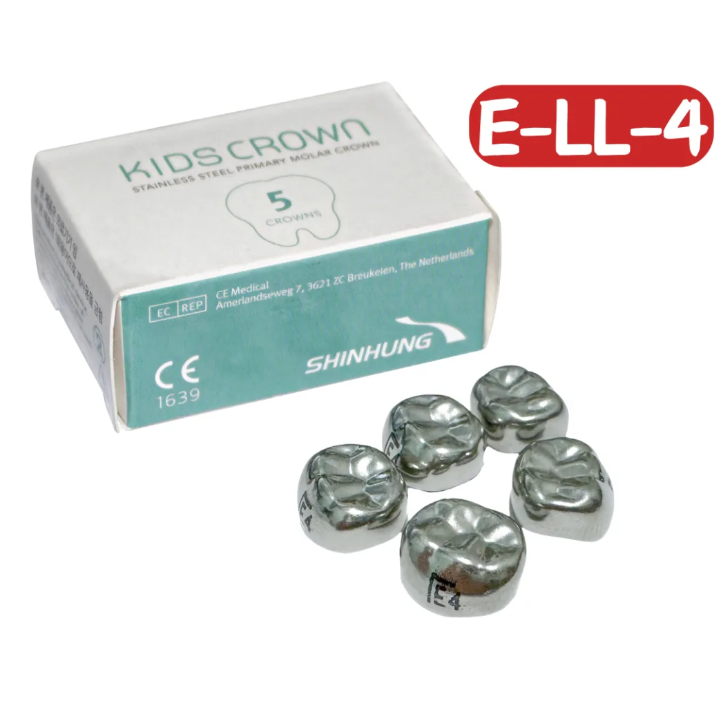 Дитячі коронки, нижня ліва E-LL-4, 5 шт, Kids Crown, Primary Molar Crown (SHINHUNG)