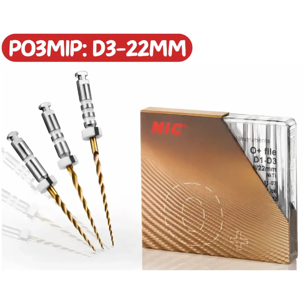 O+ File, розмір: D3/22mm 3шт. - машинні файли (NIC) нік файли