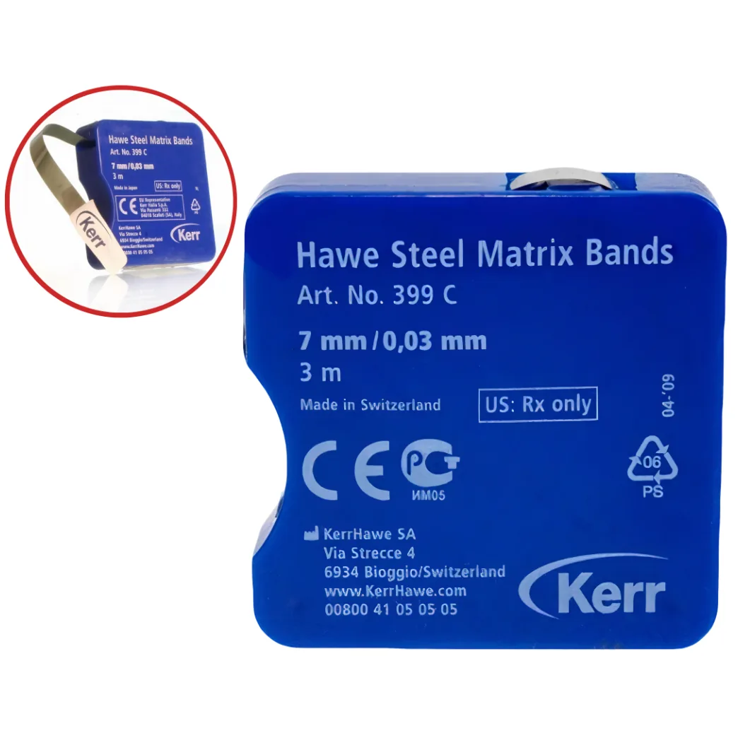 Матриці металеві в рулоні, Kerr Hawe Steel Matrices (399 С), 3м x 7мм x 0,030мм (Kerr Hawe)