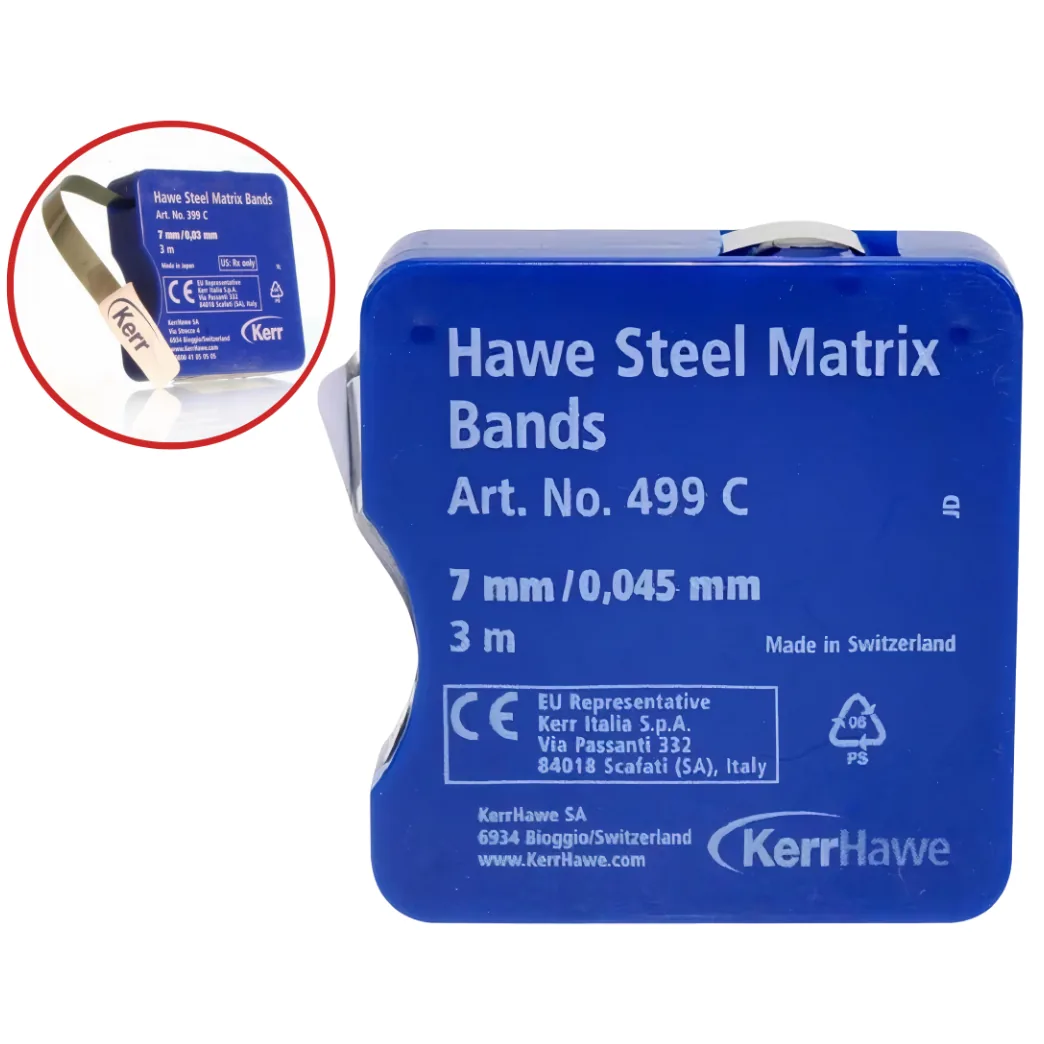 Матриці металеві в рулоні, Kerr Hawe Steel Matrices (499 C), 3м x 7мм x 0,045мм (Kerr Hawe)