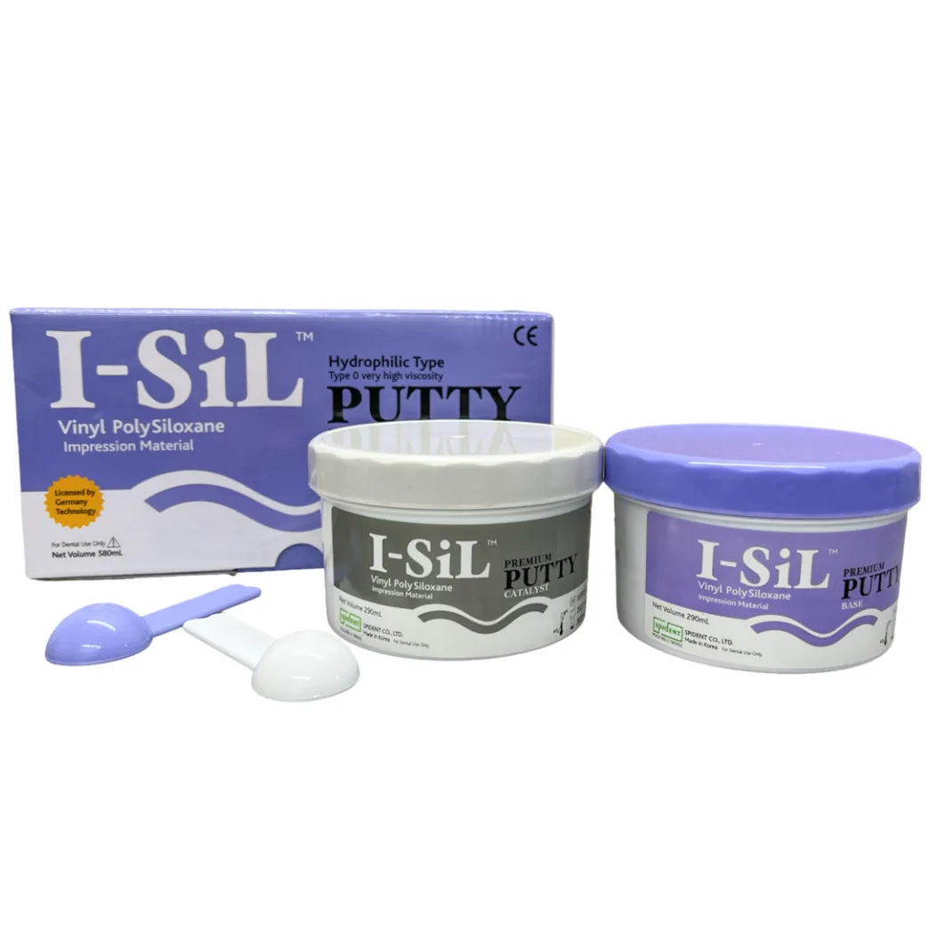 Відбитковий матеріал А-силікон Spident I-Sil (Ай Сил) Premium Putty, 290мл х 2 банки