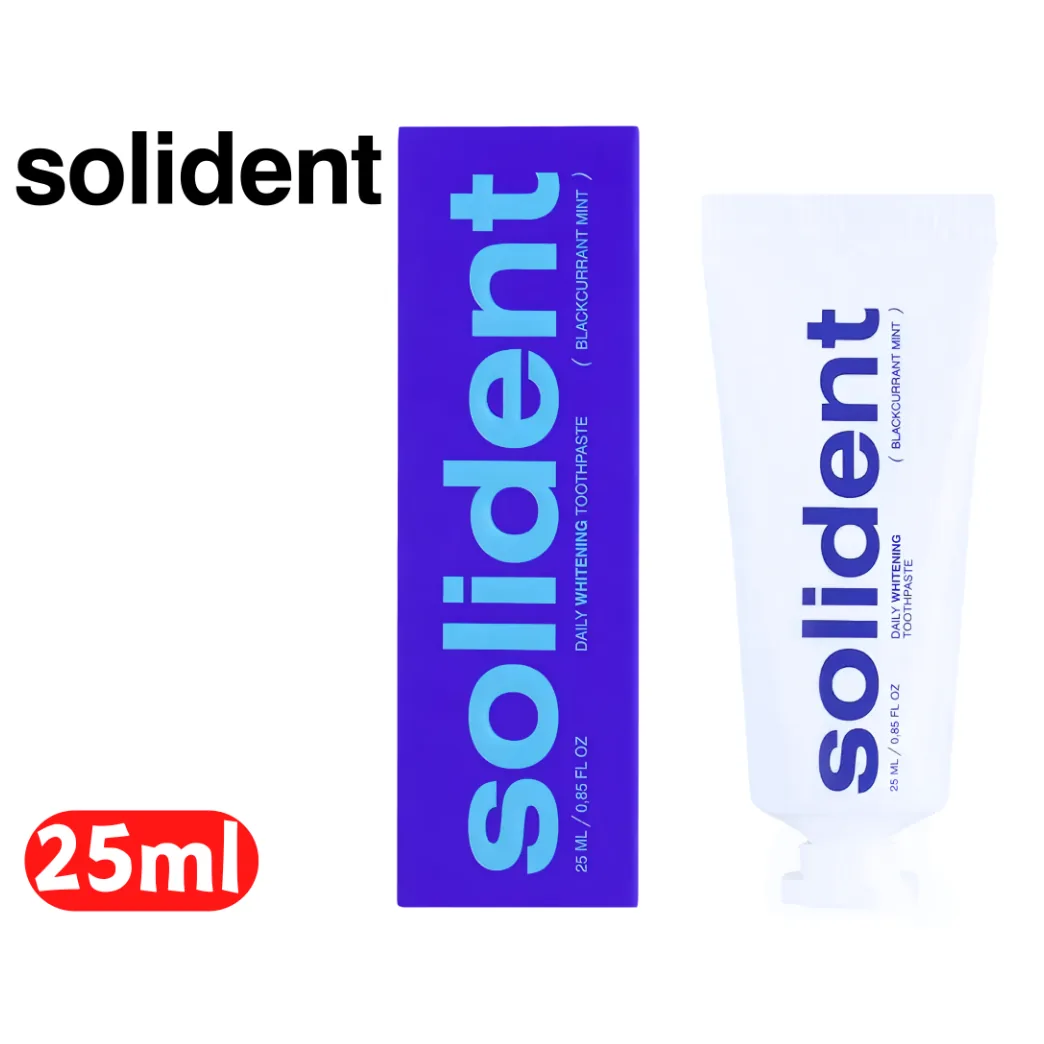 Щоденна відбілювальна зубна паста Solident Blackcurrant mint / смородина-м'ята, 25мл (Solident) солідент