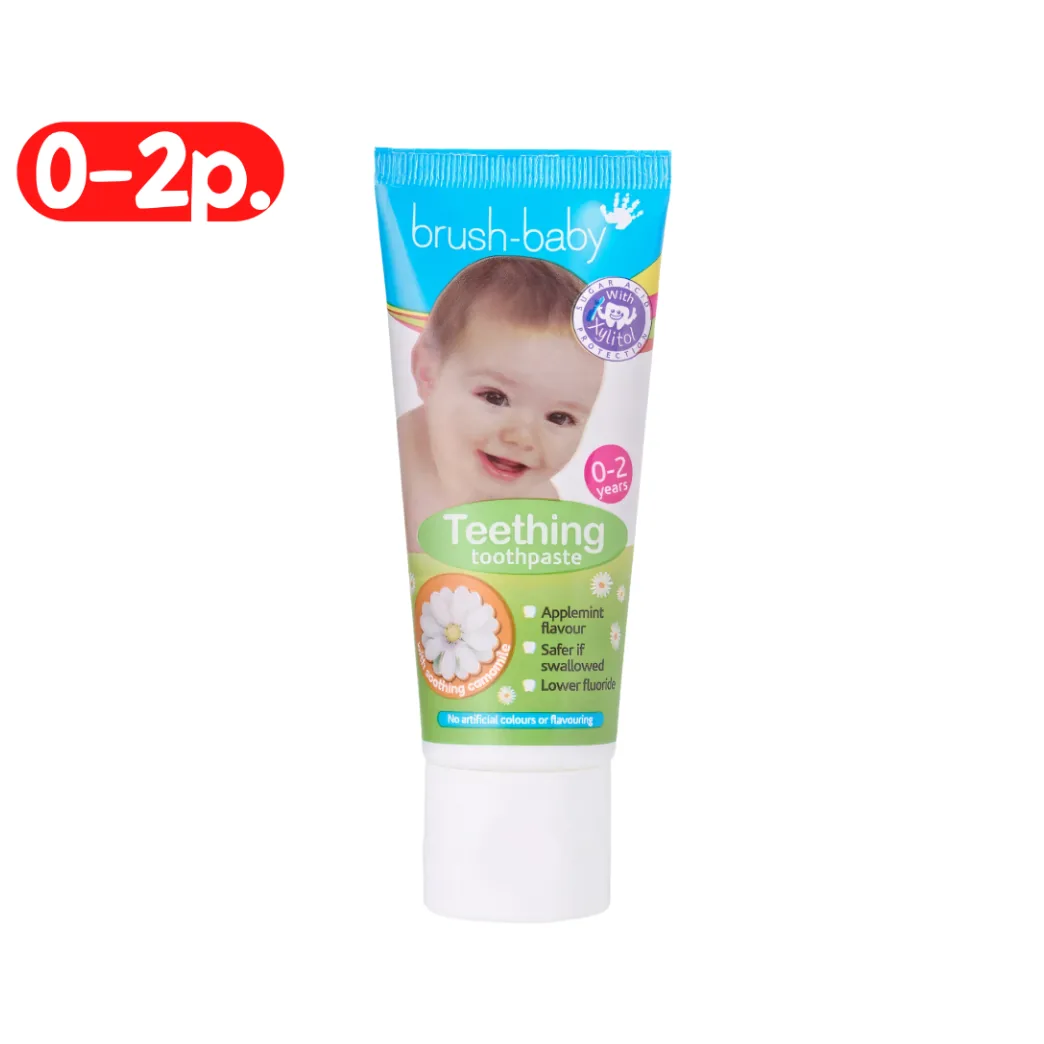 Дитяча зубна паста Brush Baby Teething Toothpaste з Ксилітолом 0-2 роки, 50 мл, смак яблучна м'ята (Brushbaby Ltd)