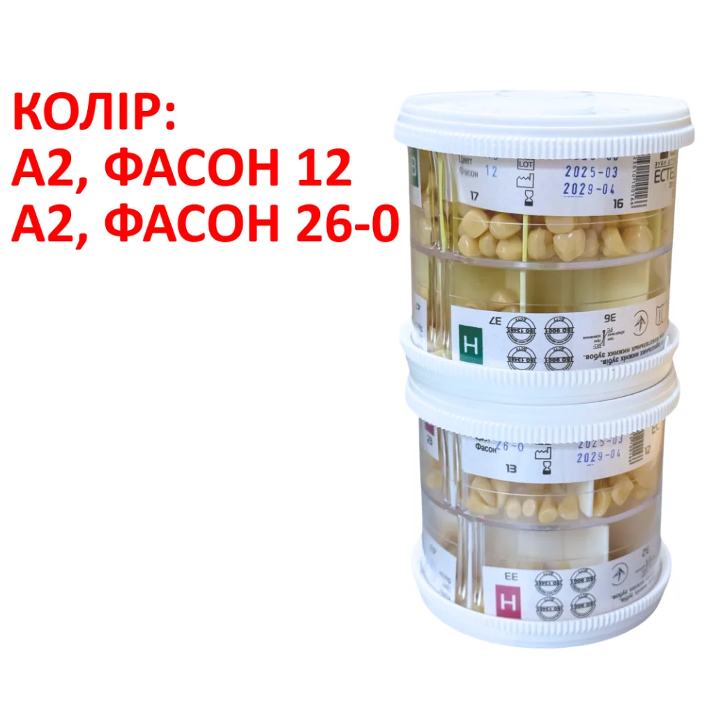 Пластмасові зуби Естедент-02 у тубах (А2/26) (Stoma)