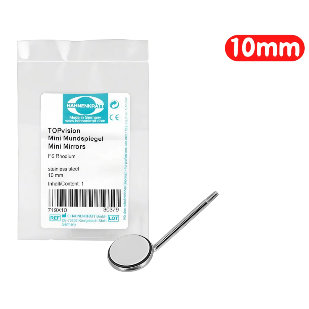 Дзеркало стоматологічне мікрохірургічне TOPvision Mini FS Rhodium 10 мм (HAHNENKRATT)