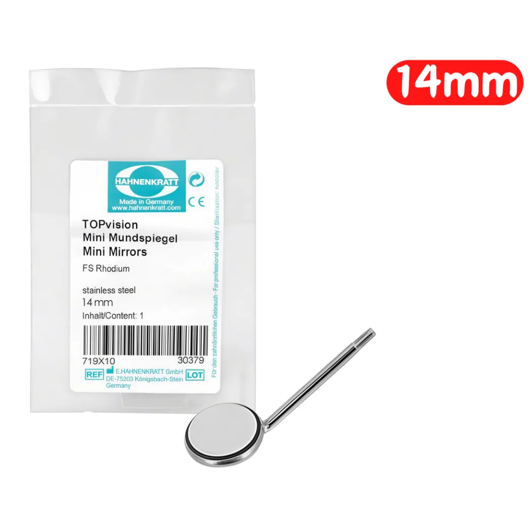 Дзеркало стоматологічне мікрохірургічне TOPvision Mini FS Rhodium 14 мм (HAHNENKRATT)