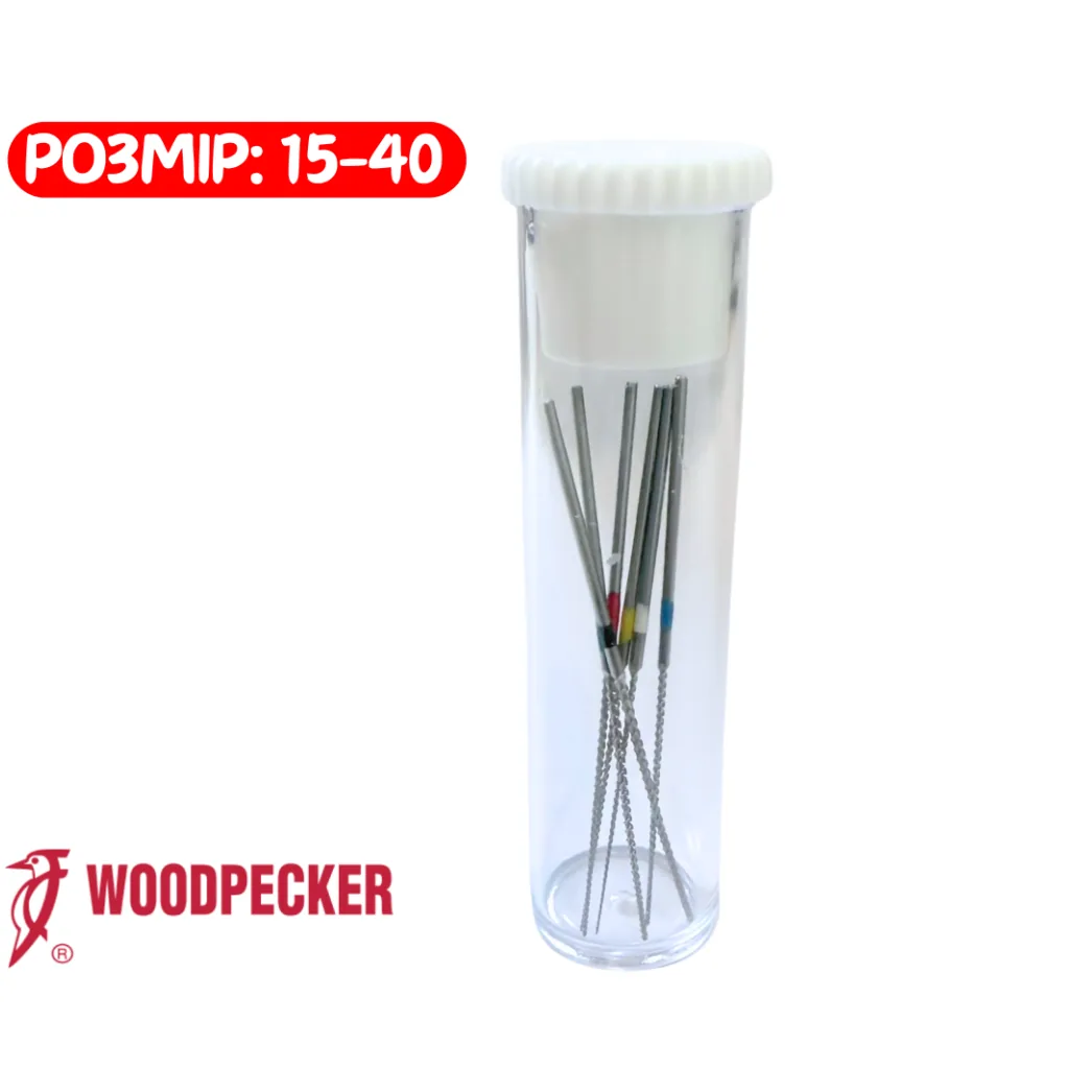 У-файли ендодонтичні U-Files №15-40 для скалера, асорті 6 шт. (Woodpecker)