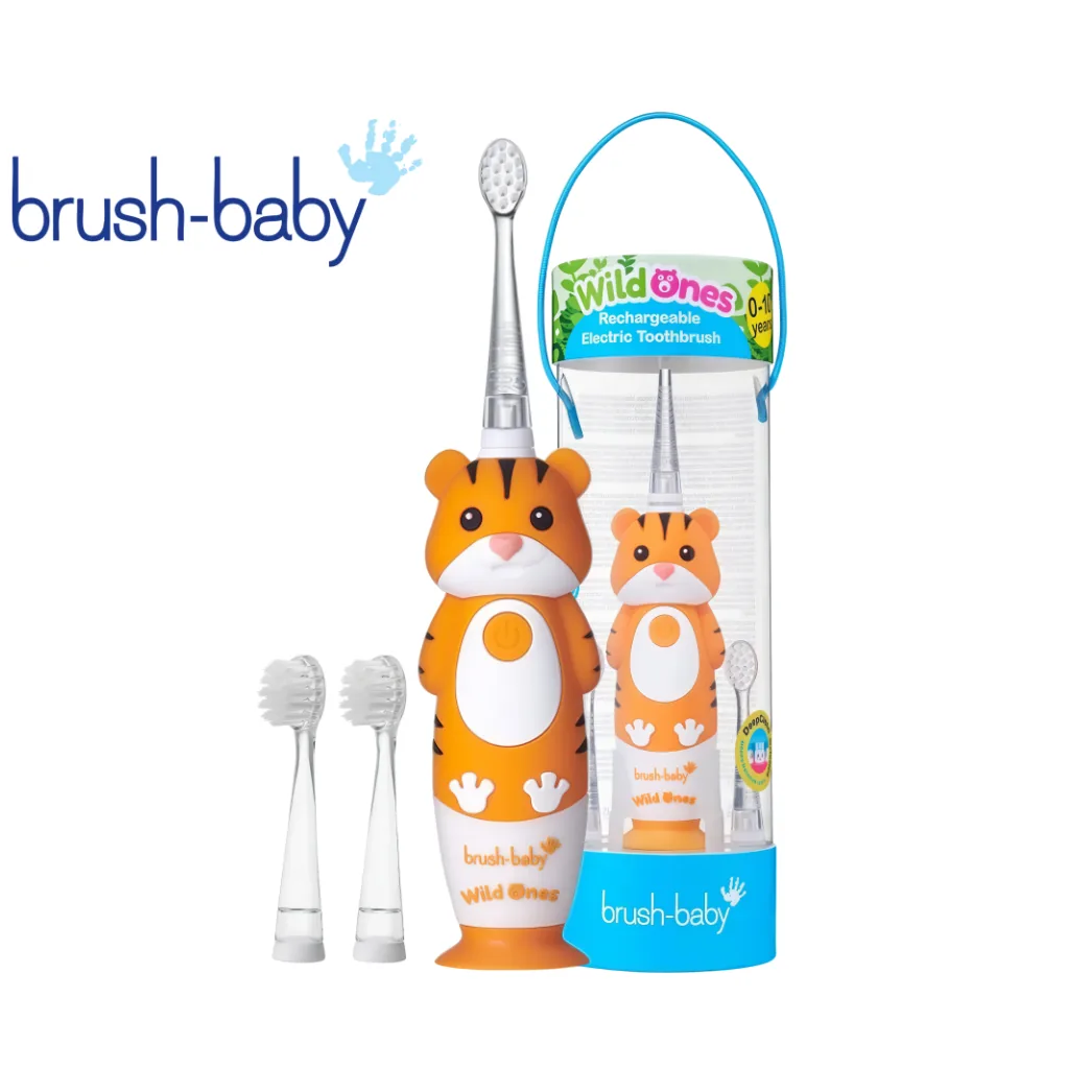 WildOnes Tiger, ВайлдОнз Тигрик - електрична дитяча зубна щітка 0-10 років (Brushbaby Ltd)