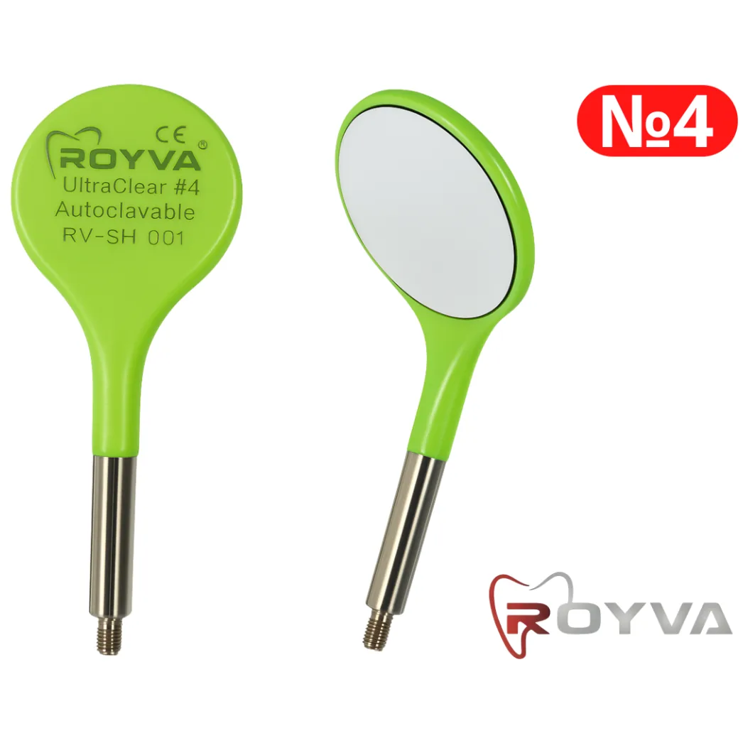 Дзеркало стоматологічне ULTRA CLEAR HD, зелене, 1 шт. (Royva)