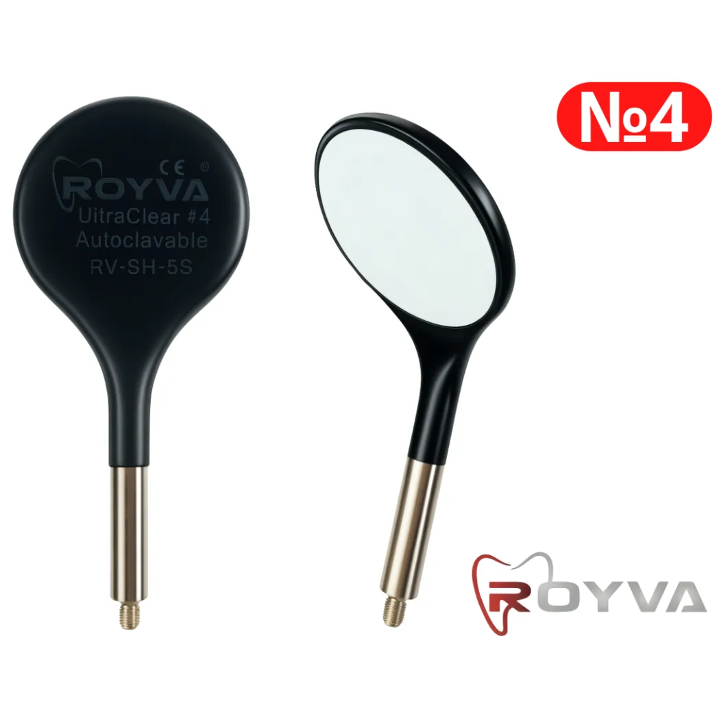 Зеркало стоматологическое ULTRA CLEAR HD, чорне, 1 шт. (Royva)