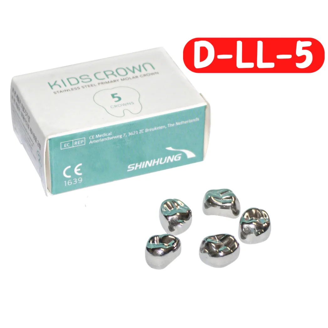 Дитячі коронки, верхня ліва D-LL-5, 5 шт, Kids Crown, Primary Molar Crown (SHINHUNG)