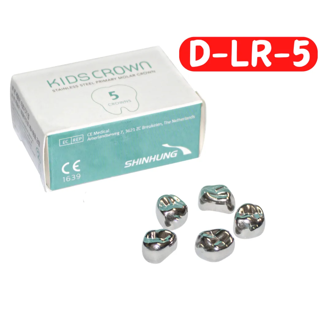 Дитячі коронки, верхня ліва D-LR-5, 5 шт, Kids Crown, Primary Molar Crown (SHINHUNG)