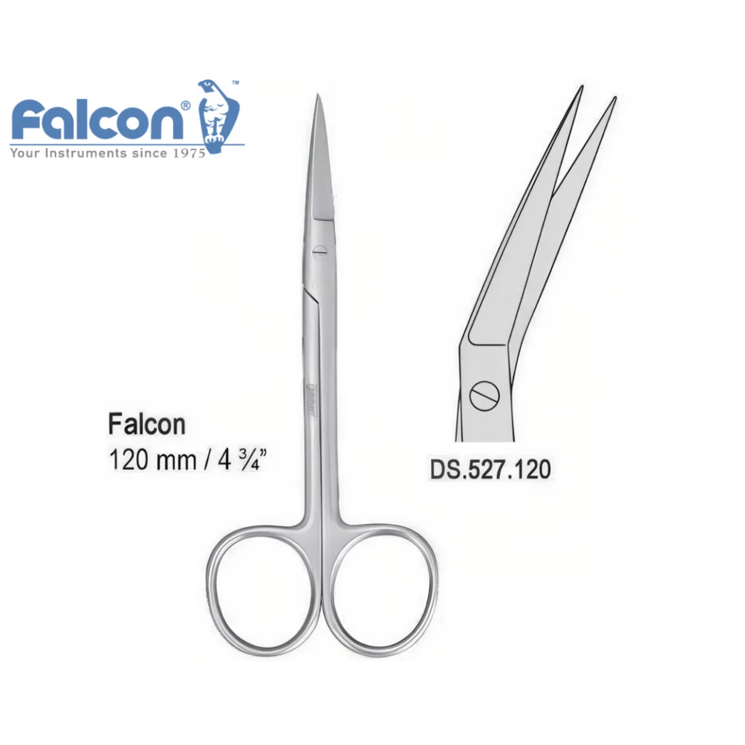 Ножиці хірургічні кутові 120 мм (типу Iris), DS.527.120 (Falcon)