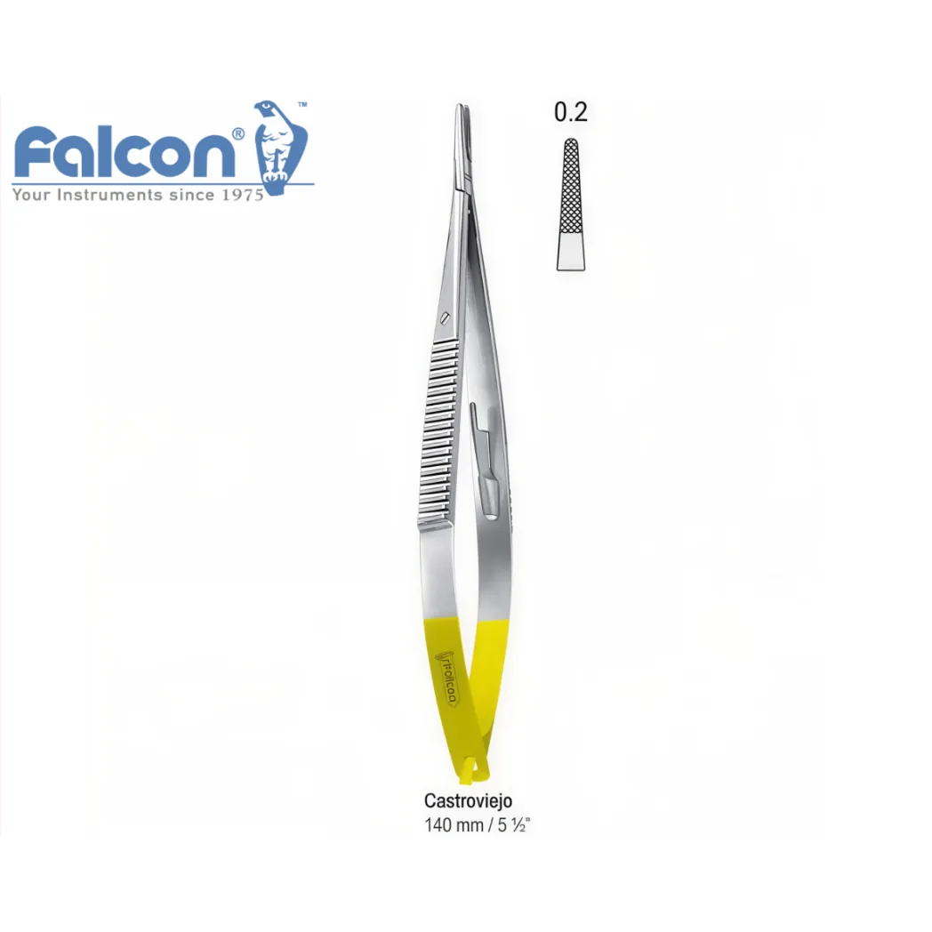 Голкотримач Falcon-Grip Castroviejo прямий 140 мм із твердосплавними вставками (TC), BN.152.140 (Falcon)