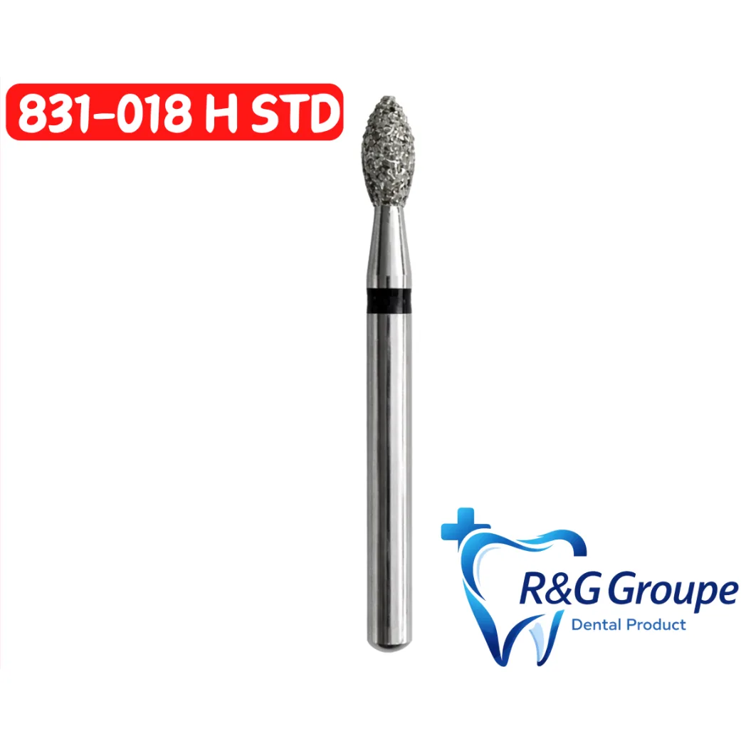 Бор алмазний, 831-018 H STD олива, чорний (R&G Groupe France)