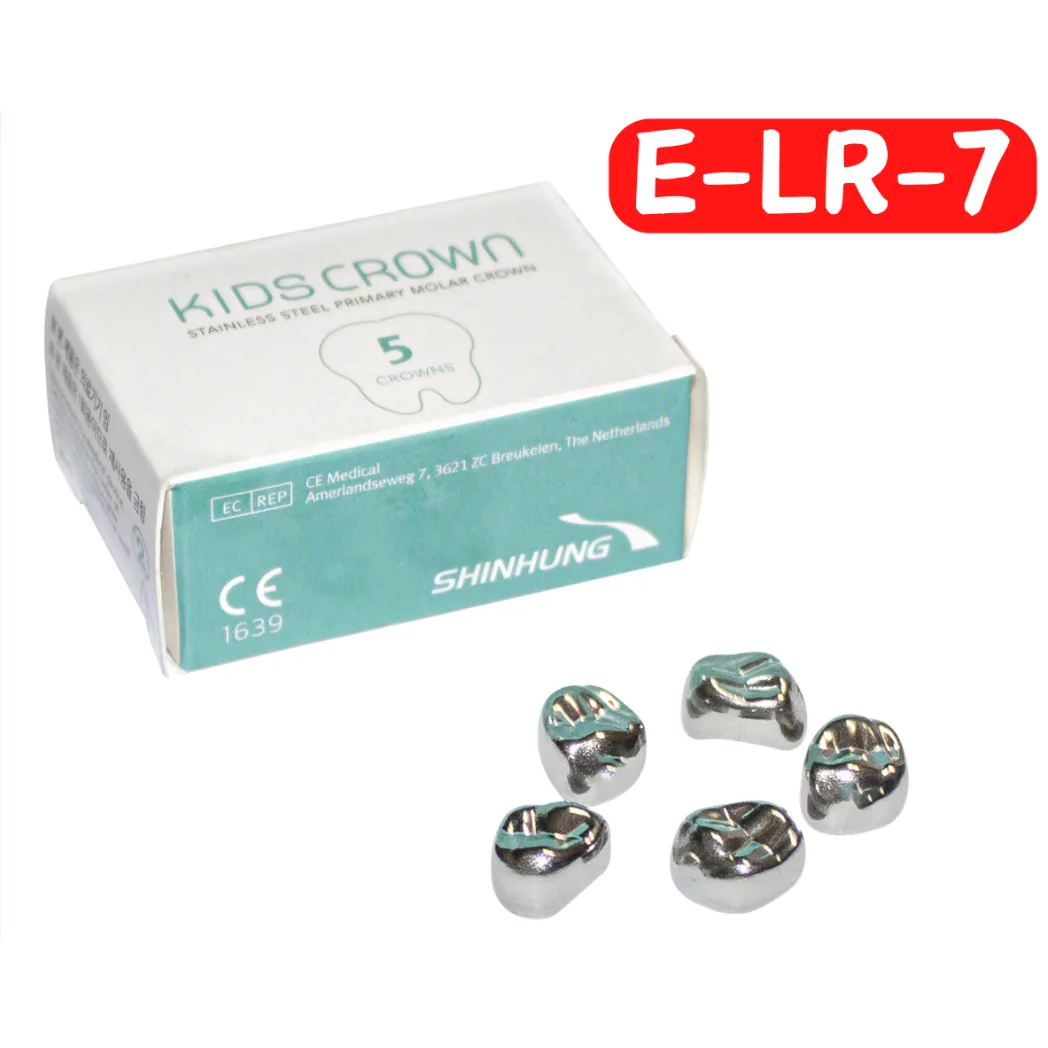 Дитячі коронки, верхня ліва E-LR-7, 5 шт, Kids Crown, Primary Molar Crown (SHINHUNG)