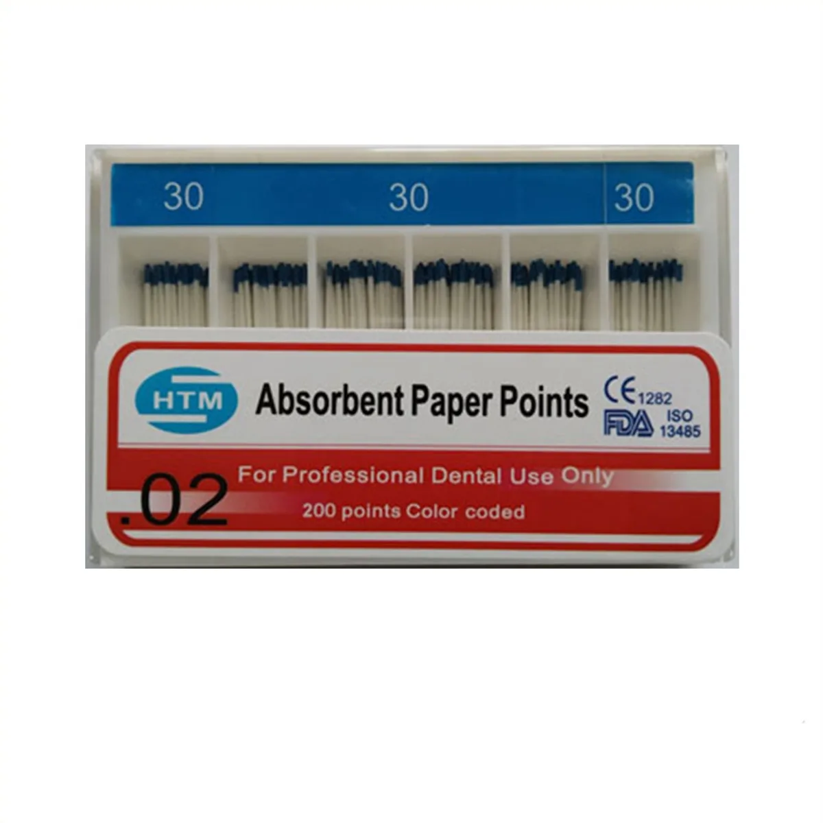 Паперові штифти 02/30, Absorbent Paper Points 30/02 (HTM)