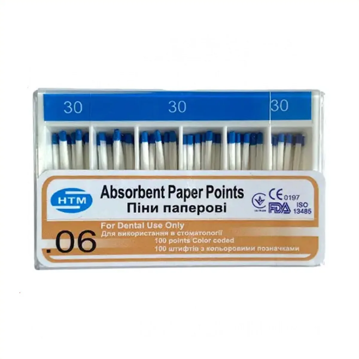 Паперові штифти 06/30, Absorbent Paper Points 06/30 (HTM)