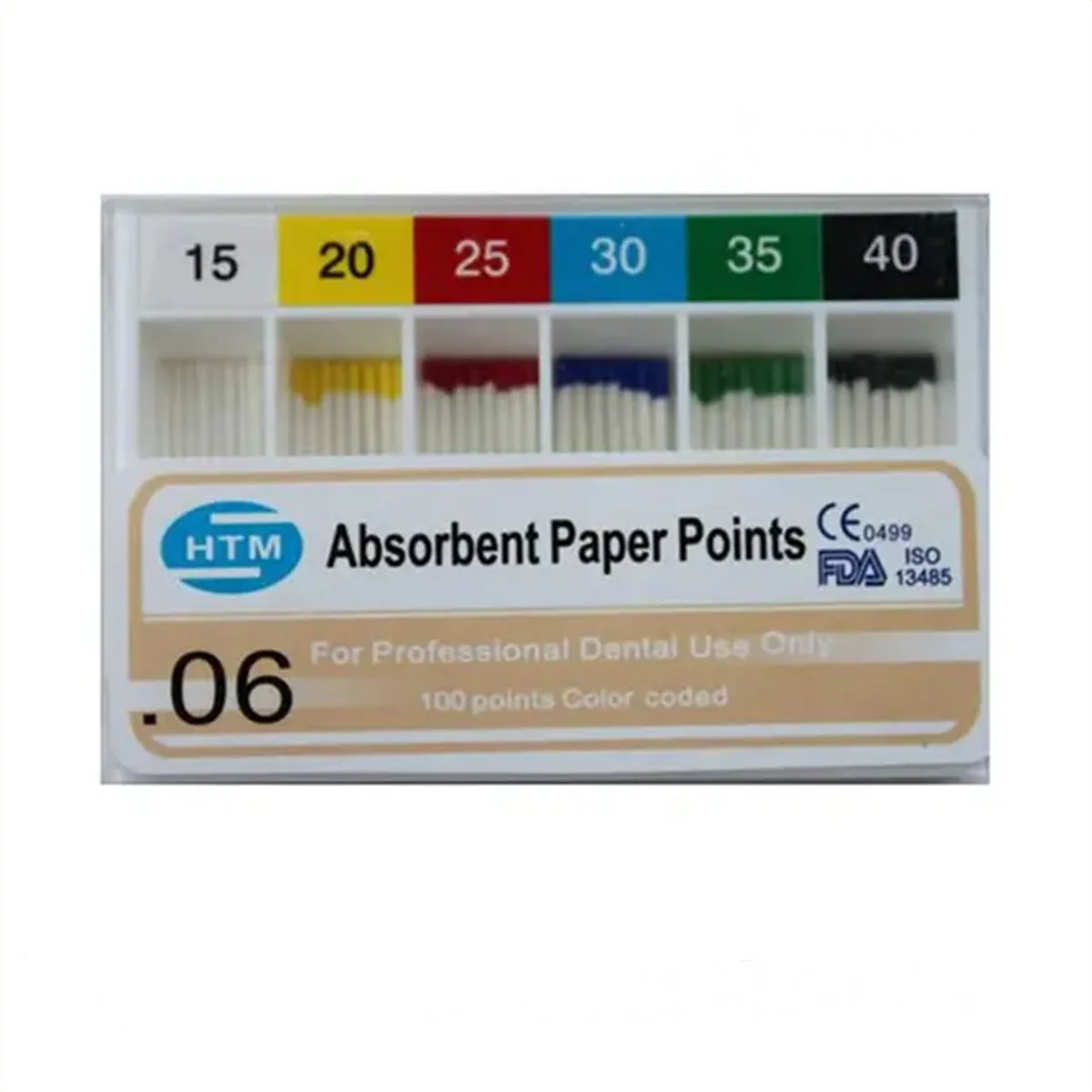 Паперові штифти 06/15-40, Absorbent Paper Points 06/15-40(HTM)