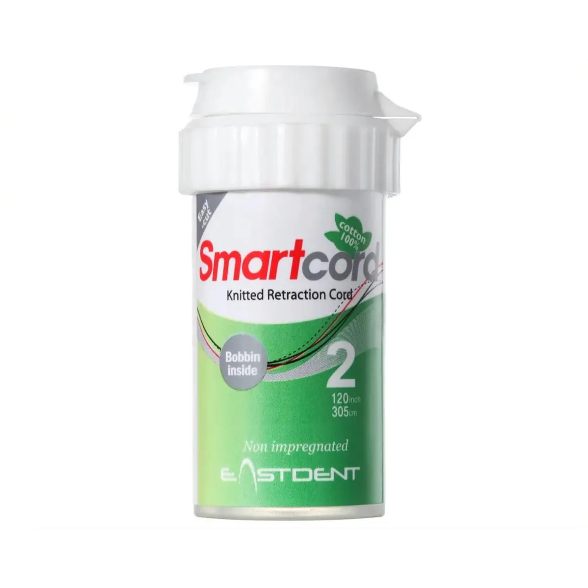 SmartCord (СМАРТКОРД) "2" - нитка ретракционная без просочення 305 см (EastDent) / Смарт корд / Smart Cord
